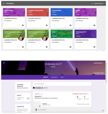 google classroom schermafbeelding