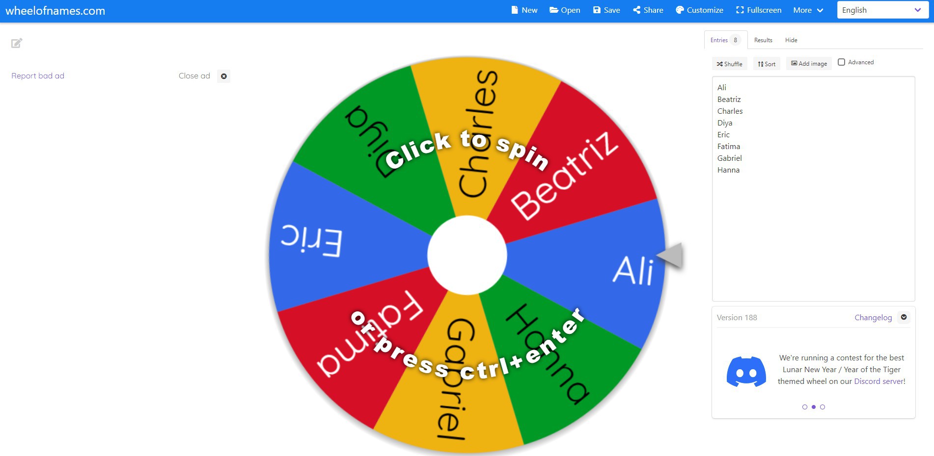Tool Wheel of names Reisgids Digitaal Leermateriaal