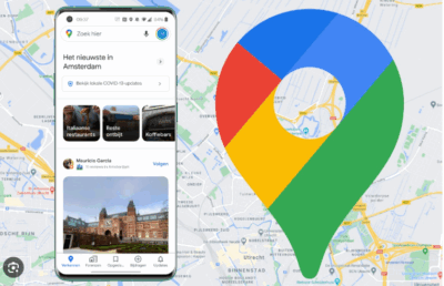 Google Maps-icoon in de vorm van een gekleurde locatiepin